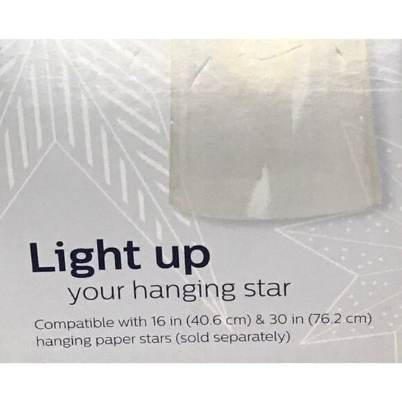 NEW Philips C7 Hanging Star Light Kit Indoor Mason Jar Paper Star DIY NWT NIB - Picture 6 of 8